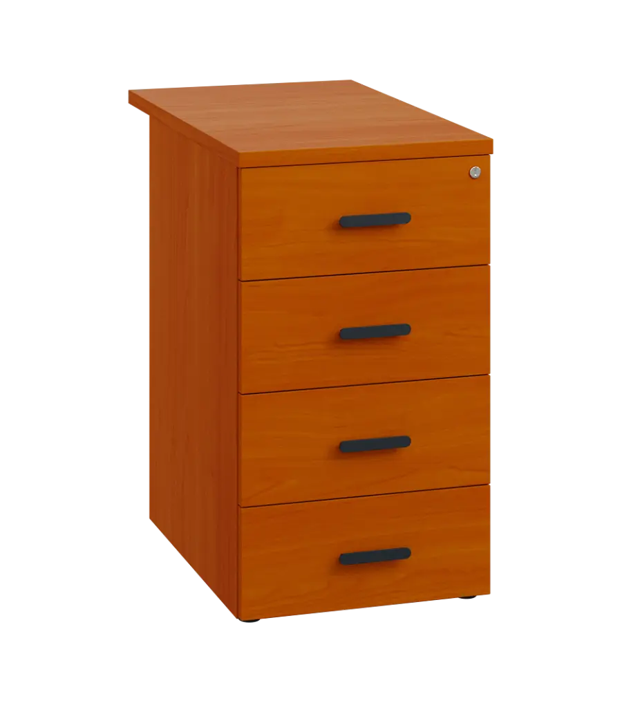 LKC 2 - 71 kontejner přístavný, 4-zásuvkový, deska 25 mm, centrální zámek, třešeň šumavská